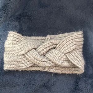 RW&CO. Braided Knit Headband in Beige